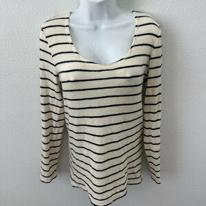 Superfit White and Black Long Sleeve Fitted Blouse